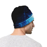 Blue Plasma Energy Print Beanie
