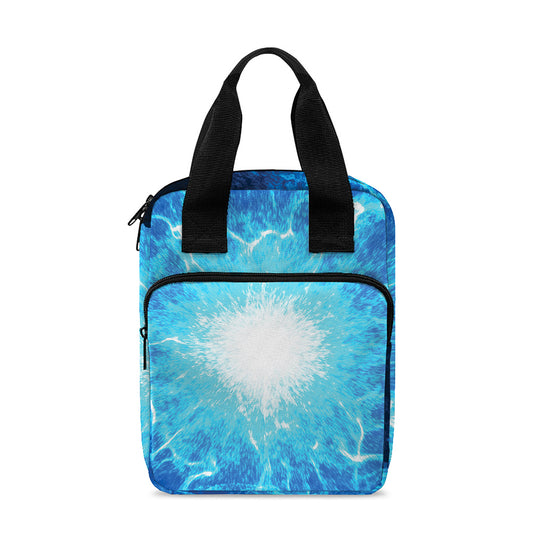 Blue Plasma Energy Print Bible Tote Bag