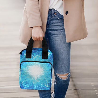 Blue Plasma Energy Print Bible Tote Bag