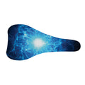 Blue Plasma Energy Print Bicycle Seat Cover