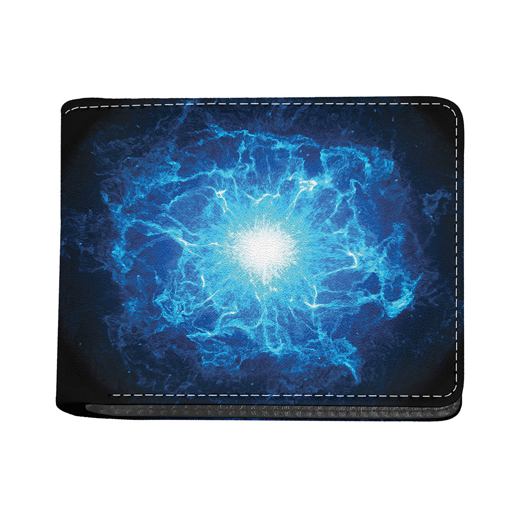 Blue Plasma Energy Print Bifold Wallet