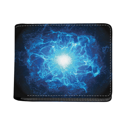 Blue Plasma Energy Print Bifold Wallet