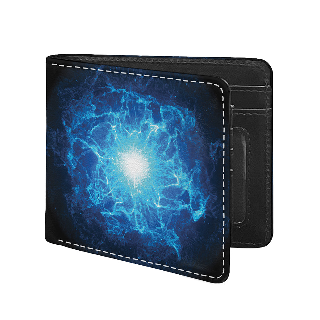 Blue Plasma Energy Print Bifold Wallet