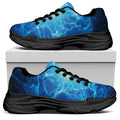 Blue Plasma Energy Print Black Chunky Shoes
