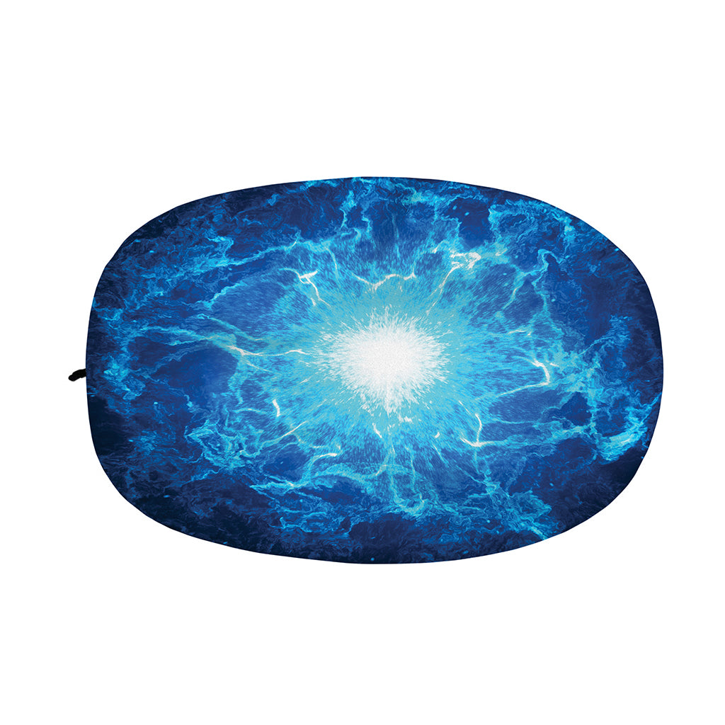 Blue Plasma Energy Print Car Side Mirror Covers