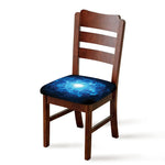 Blue Plasma Energy Print Chair Cushion Cover