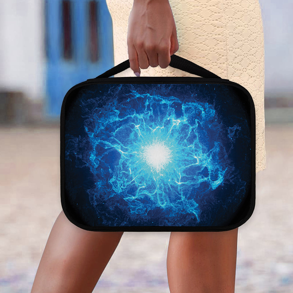Blue Plasma Energy Print Classic Bible Case