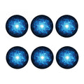 Blue Plasma Energy Print Coaster Set