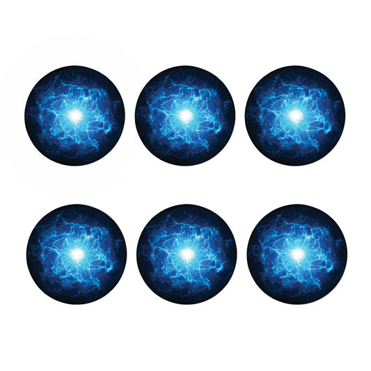 Blue Plasma Energy Print Coaster Set