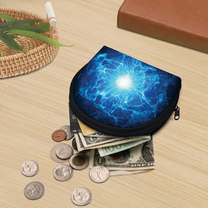 Blue Plasma Energy Print Coin Purse