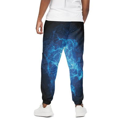 Blue Plasma Energy Print Cotton Pants