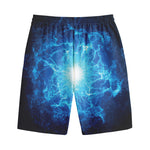 Blue Plasma Energy Print Cotton Shorts