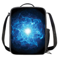Blue Plasma Energy Print Crossbody Lunch Bag