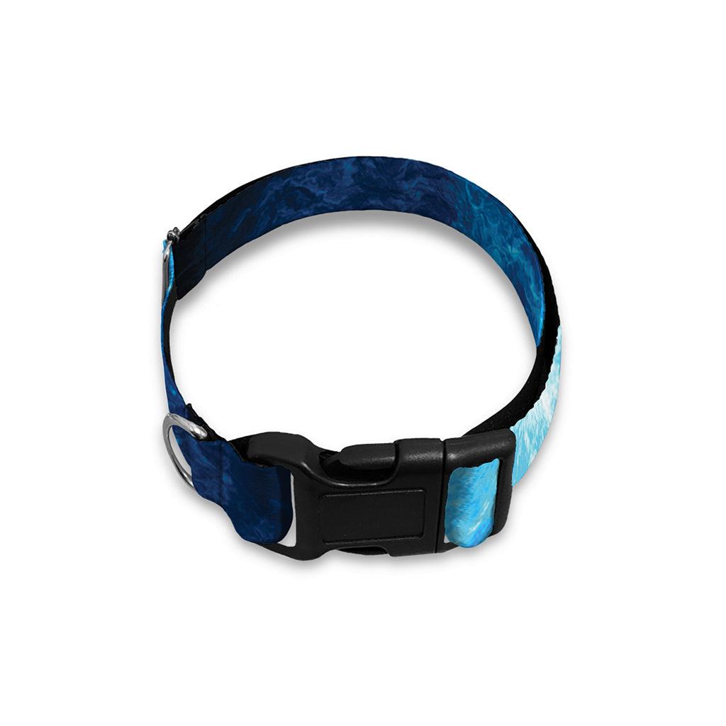 Blue Plasma Energy Print Dog Collar