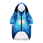 Blue Plasma Energy Print Dog Zip Up Hoodie