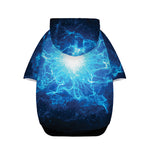 Blue Plasma Energy Print Dog Zip Up Hoodie