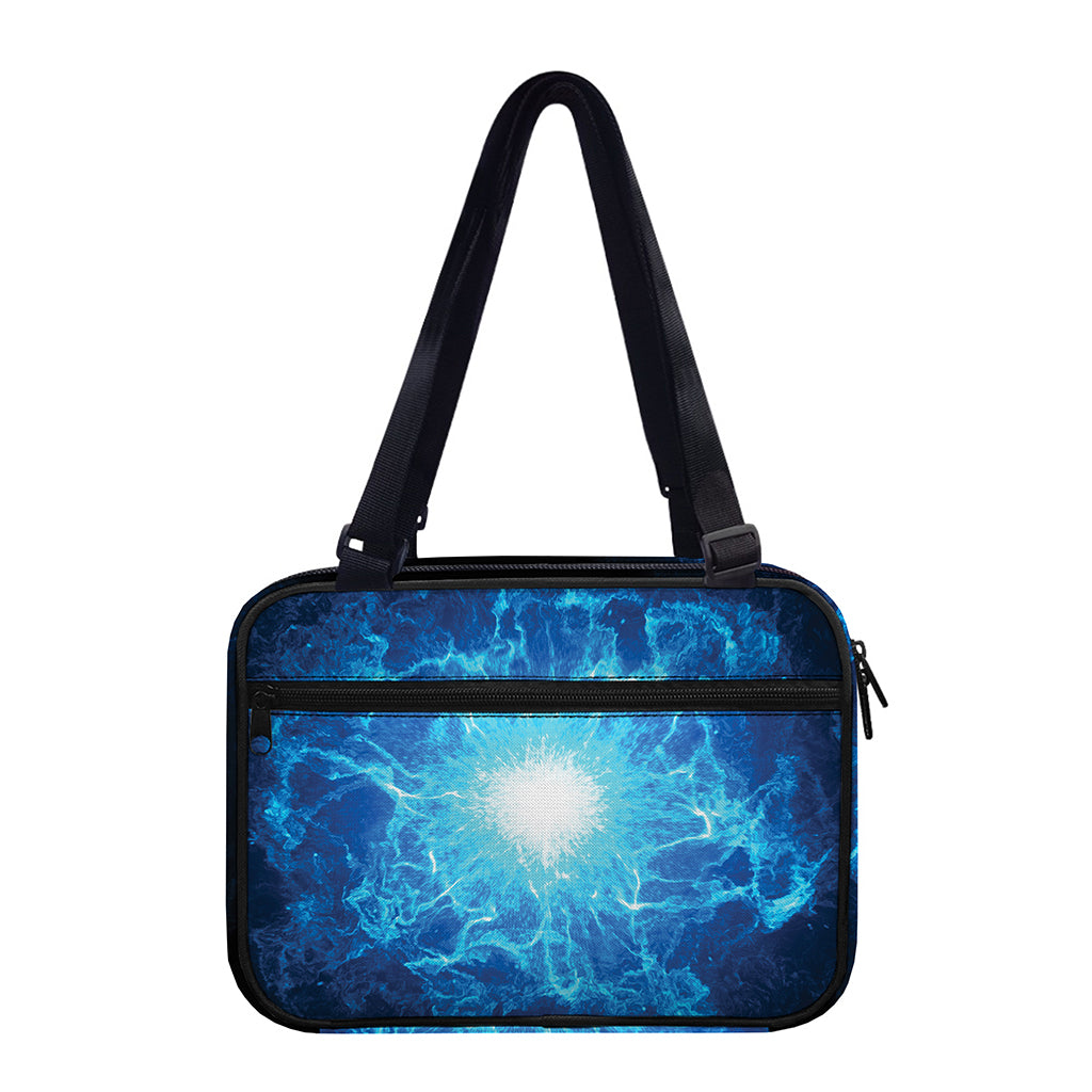 Blue Plasma Energy Print Double Strap Bible Bag