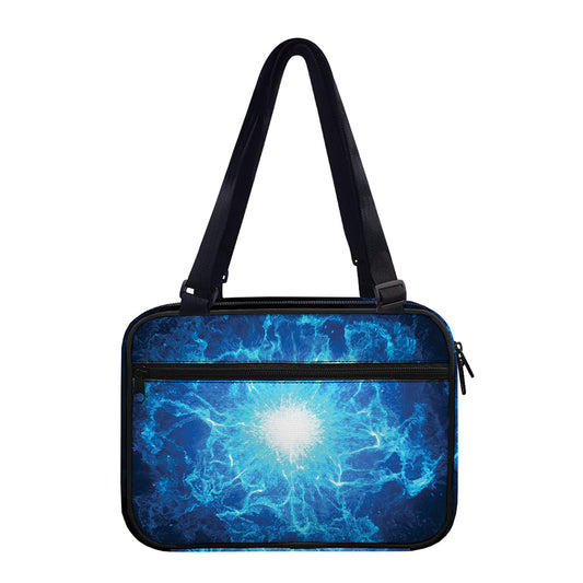 Blue Plasma Energy Print Double Strap Bible Bag