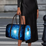 Blue Plasma Energy Print Duffle Bag