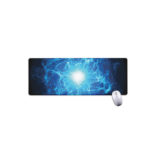 Blue Plasma Energy Print Extended Mouse Pad