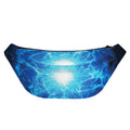 Blue Plasma Energy Print Fanny Pack