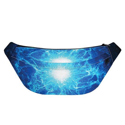 Blue Plasma Energy Print Fanny Pack