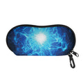 Blue Plasma Energy Print Glasses Case