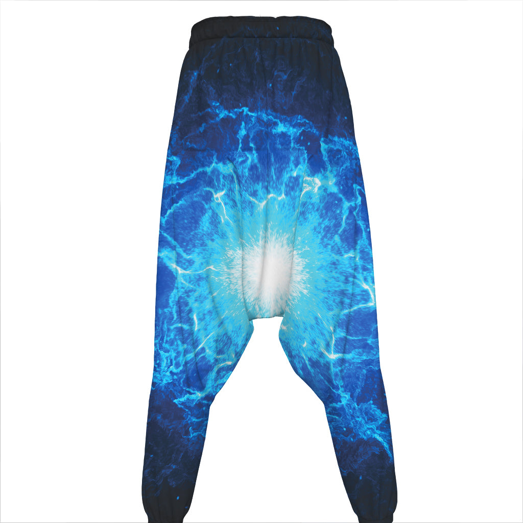 Blue Plasma Energy Print Hammer Pants