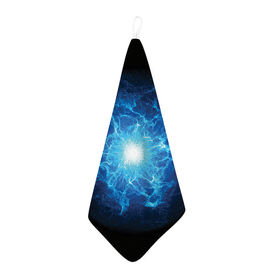 Blue Plasma Energy Print Hand Towel