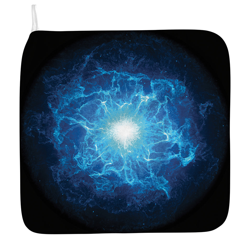 Blue Plasma Energy Print Hand Towel