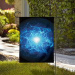 Blue Plasma Energy Print House Flag