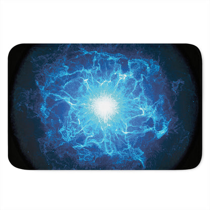 Blue Plasma Energy Print Indoor Door Mat
