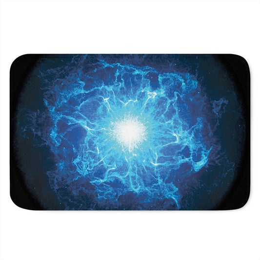 Blue Plasma Energy Print Indoor Door Mat
