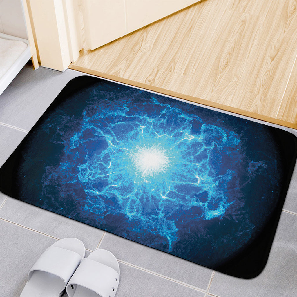 Blue Plasma Energy Print Indoor Door Mat