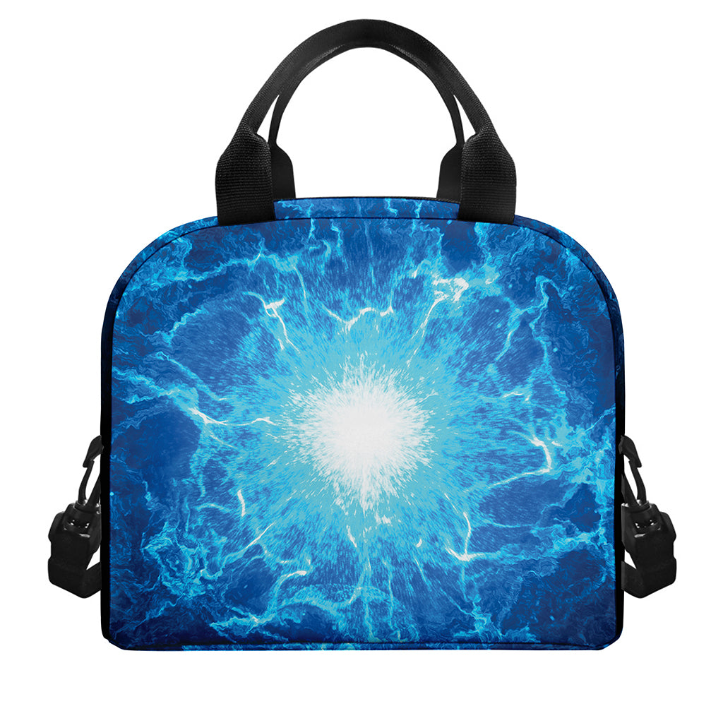 Blue Plasma Energy Print Insulated Lunch Bag