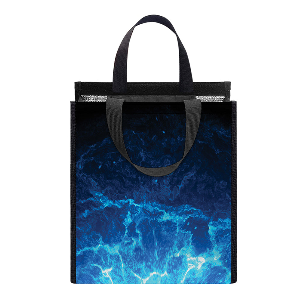 Blue Plasma Energy Print Insulated Lunch Tote