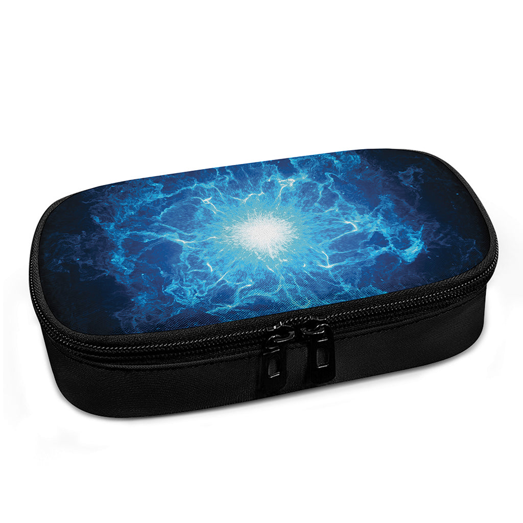 Blue Plasma Energy Print Insulin Cooler Travel Case