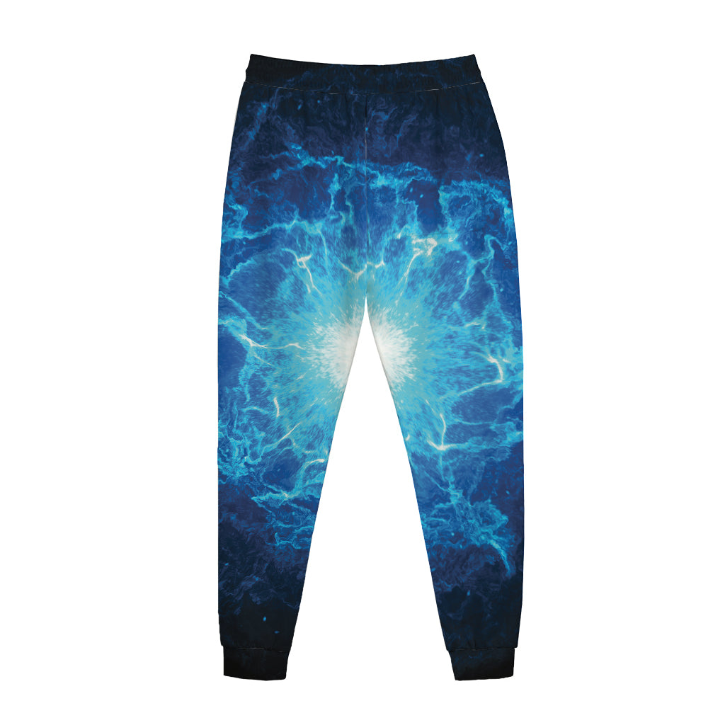 Blue Plasma Energy Print Jogger Pants