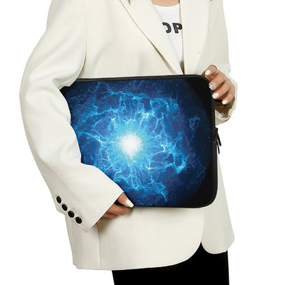 Blue Plasma Energy Print Laptop Sleeve