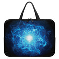 Blue Plasma Energy Print Laptop Sleeve With Handle