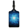 Blue Plasma Energy Print Luggage Tag
