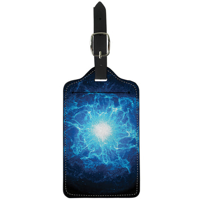 Blue Plasma Energy Print Luggage Tag