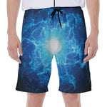 Blue Plasma Energy Print Men's Beach Shorts