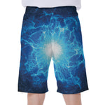 Blue Plasma Energy Print Men's Beach Shorts