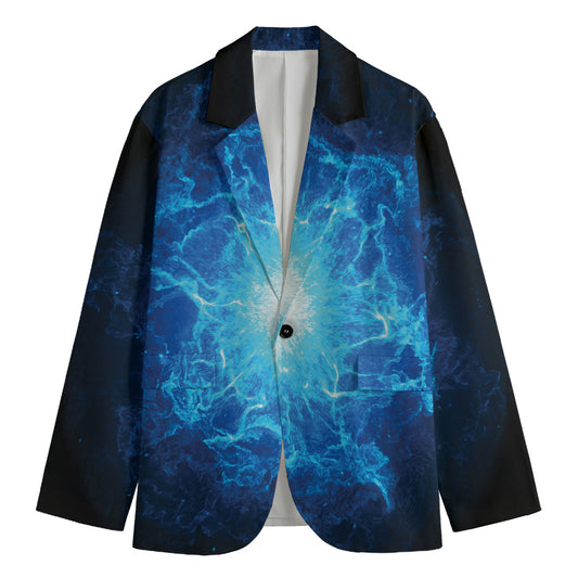 Blue Plasma Energy Print Men's Blazer