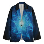 Blue Plasma Energy Print Men's Blazer