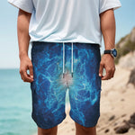 Blue Plasma Energy Print Men's Cargo Shorts