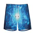 Blue Plasma Energy Print Men's Athletic Shorts