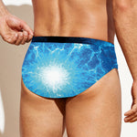 Blue Plasma Energy Print Men's Swim Briefs