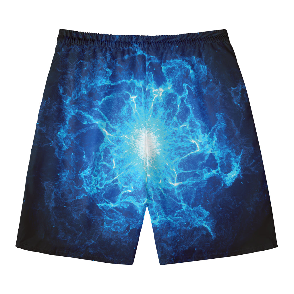 Blue Plasma Energy Print Men's Swim Trunks